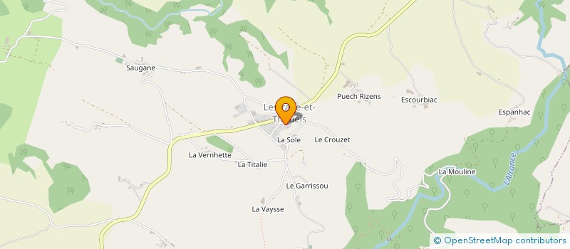 localisation de l'entreprise CUMA DE L'ESTRADE ET THOUELS à LESTRADE ET THOUELS