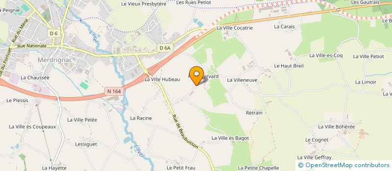 localisation de l'entreprise CUMA DE L HIVET  MERDRIGNAC