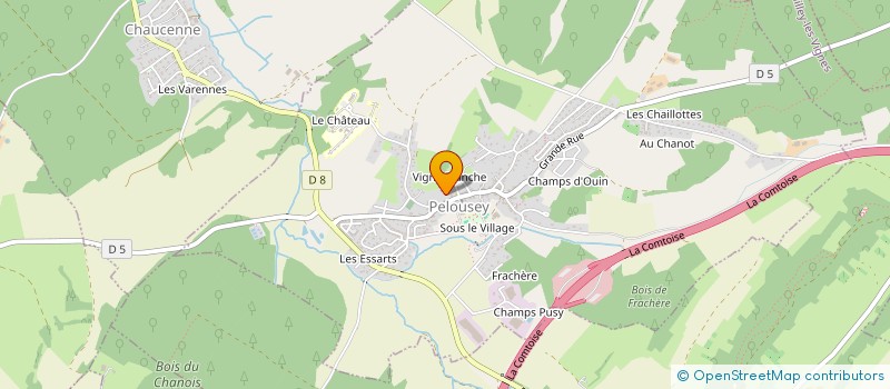 localisation de l'entreprise CUMA DE LA BORNE  SAUVAGNEY