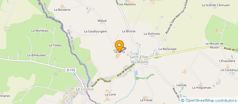 localisation de l'entreprise CUMA DE LA GLAINE à ST ELLIER DU MAINE