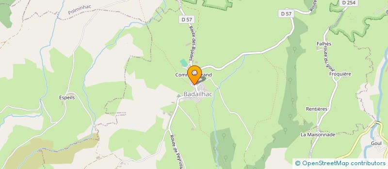 localisation de l'entreprise CUMA DE LA HAUTE VALLEE DU GOUL à BADAILHAC