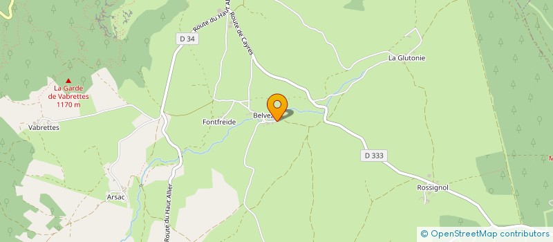 localisation de l'entreprise CUMA DE LA LENTILLE VERTE  SAINT-JEAN-LACHALM