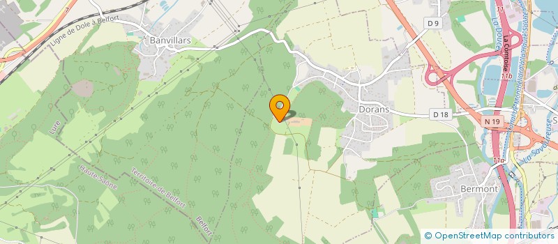 localisation de l'entreprise CUMA DE LA TROUEE DE BELFORT à DORANS