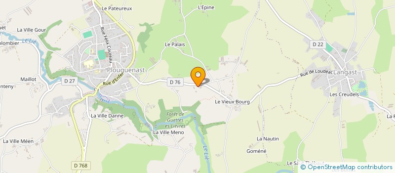 localisation de l'entreprise CUMA DE LA VALLEE DU LIE  PLOUGUENAST-LANGAST