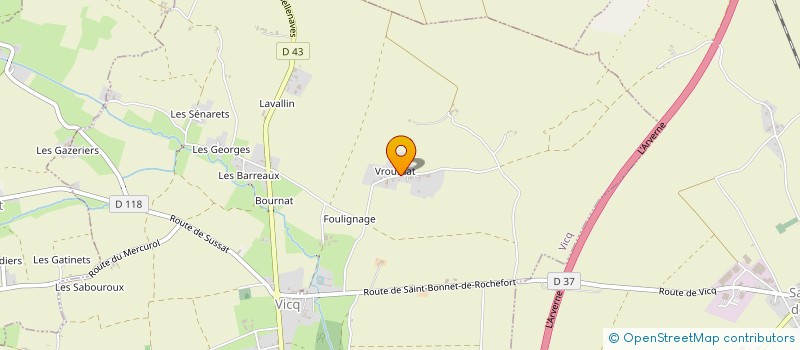 localisation de l'entreprise CUMA DE LA VEAUCE  VICQ