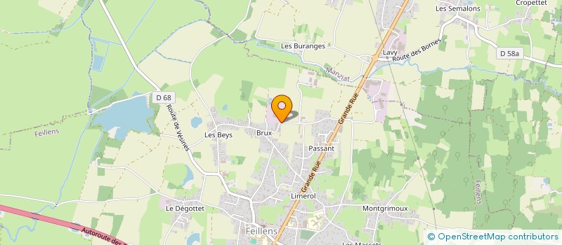 localisation de l'entreprise CUMA DE MANZIAT DEVELOPPEMENT MARAICHER  FEILLENS