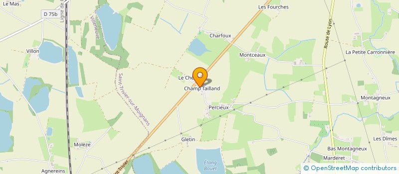 localisation de l'entreprise CUMA DE MONTAGNEUX PERCIEUX à SAINT-TRIVIER-SUR-MOIGNANS
