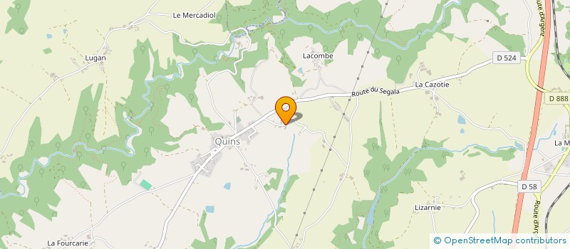 localisation de l'entreprise CUMA DE QUINS  QUINS