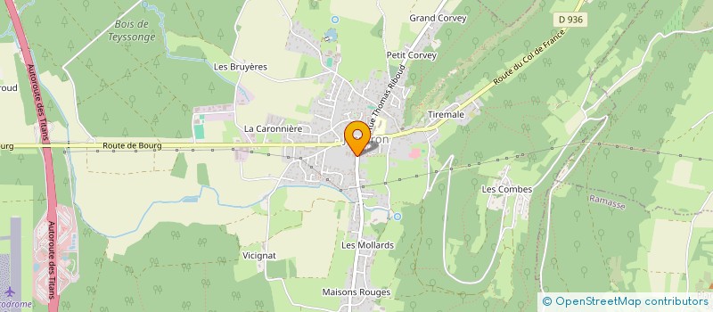 localisation de l'entreprise CUMA DE TOSSIAT LA CHANAZ  TOSSIAT