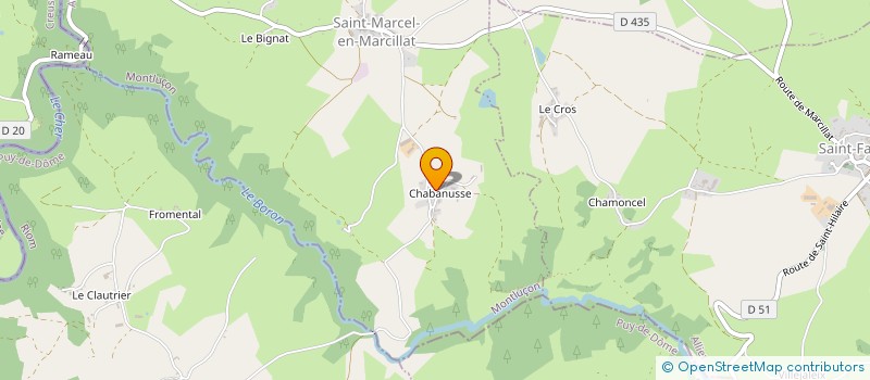 localisation de l'entreprise CUMA DES 3 CLOCHERS  SAINT-MARCEL-EN-MARCILLAT