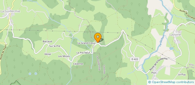 localisation de l'entreprise CUMA DES BOIS NOIRS  CINDRE