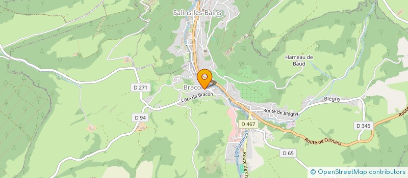 localisation de l'entreprise CUMA DES DEUX FORTS  BRACON