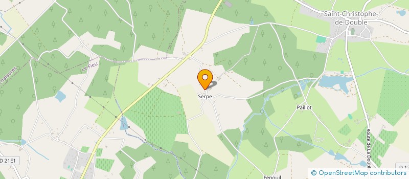 localisation de l'entreprise CUMA DES ELEVEURS DE LA DOUBLE  SAINT-CHRISTOPHE-DE-DOUBLE