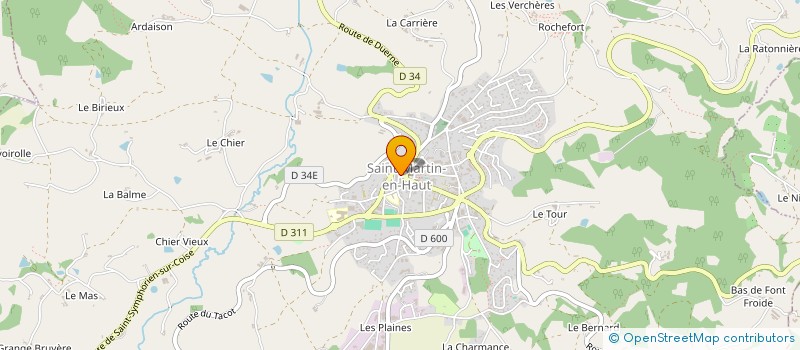 localisation de l'entreprise CUMA DES FAGOTIERS à SAINT-MARTIN-EN-HAUT