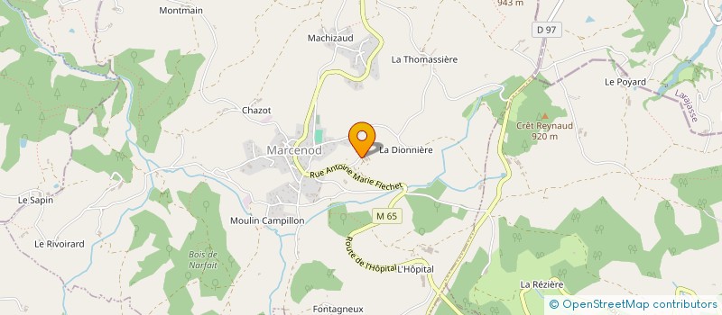 localisation de l'entreprise CUMA DES MONTS DU LYONNAIS  MARCENOD