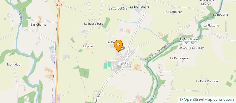 localisation de l'entreprise CUMA DES TROIS FIBRES  AMBRIERES-LES-VALLEES