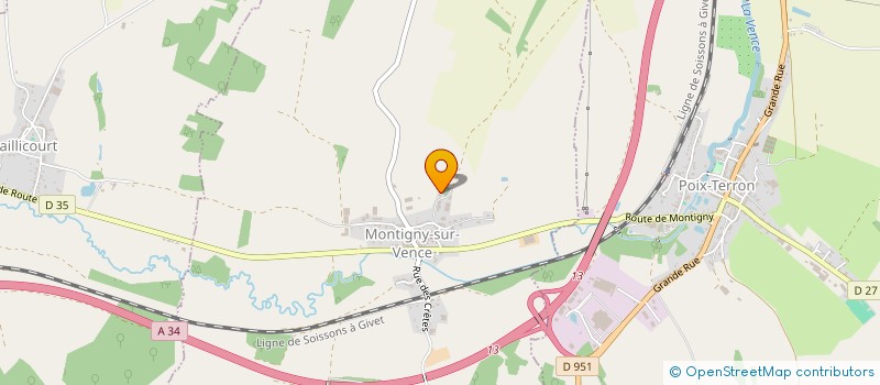 localisation de l'entreprise CUMA DES TROIS VALLEES  CHAMPIGNEUL-SUR-VENCE