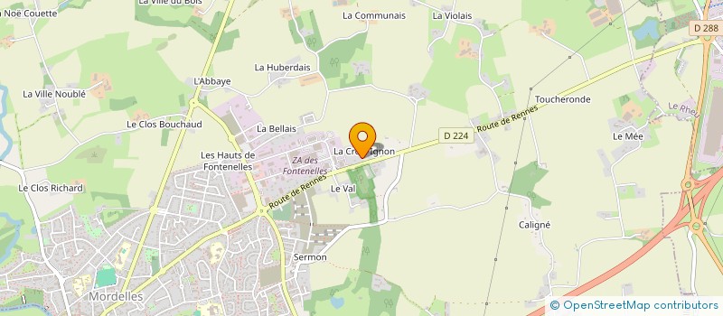 localisation de l'entreprise CUMA DU PONT PLUME  MORDELLES