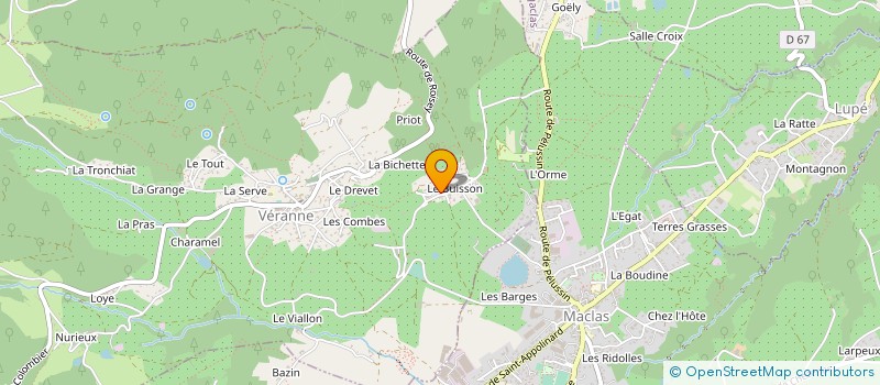 localisation de l'entreprise CUMA HORTI FRUIT DU PELUSSINOIS  VERANNE