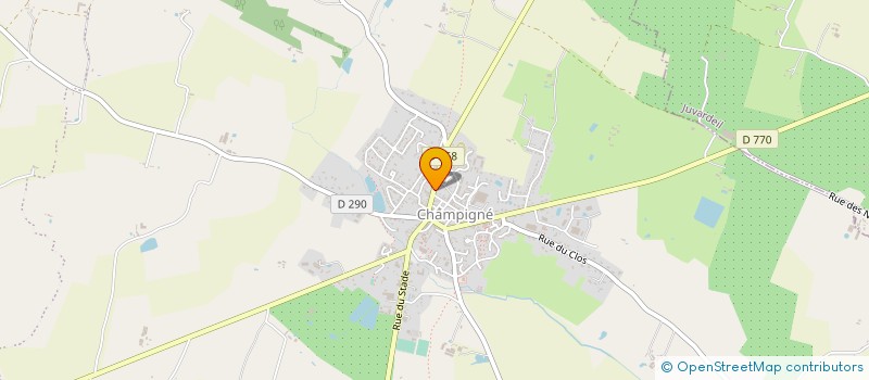 localisation de l'entreprise CUMA L'ENTRAIDE DE CHAMPIGNE  LES HAUTS-D'ANJOU