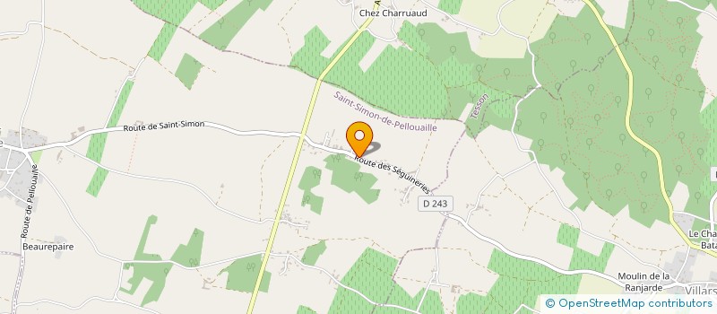 localisation de l'entreprise CUMA LA BLONDE DE ST GENIS  SAINT-SIMON-DE-PELLOUAILLE