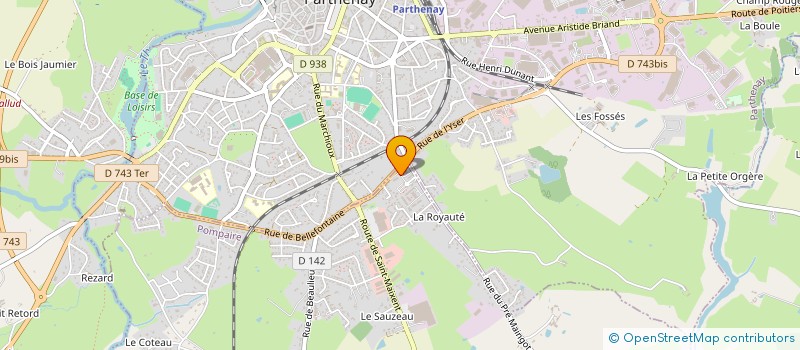 localisation de l'entreprise CUMA LA GATINAISE  PARTHENAY