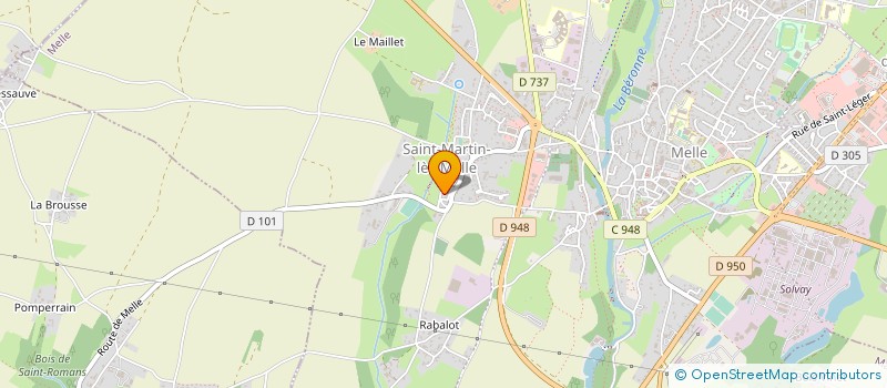 localisation de l'entreprise CUMA LA LEGERE ST LEGER DE LA MARTINIERE  MELLE