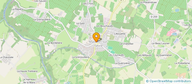 localisation de l'entreprise CUMA LA TREILLE  LA HAIE-FOUASSIERE