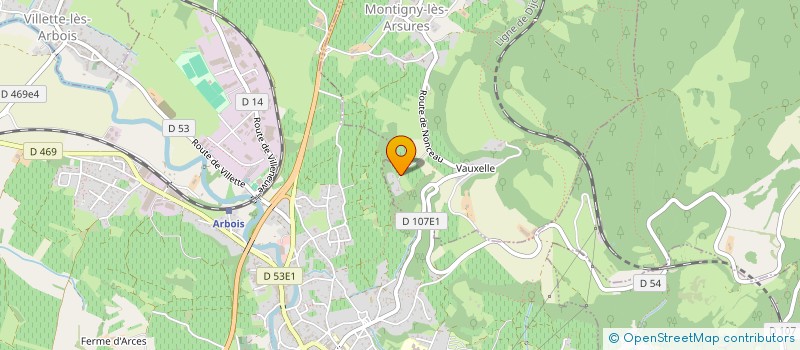 localisation de l'entreprise CUMA LES BAUDINES  ARBOIS