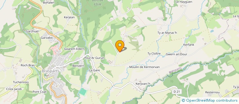 localisation de l'entreprise CUMA QUINQUIS YVEN VRAS  LE CLOITRE-PLEYBEN