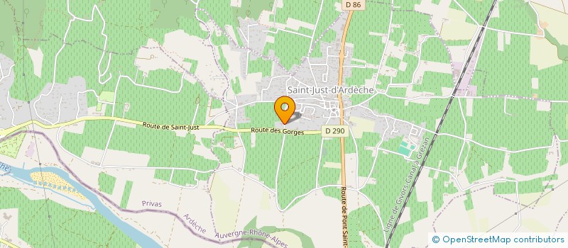 localisation de l'entreprise CUMA SABELA  SAINT-JUST-D'ARDECHE