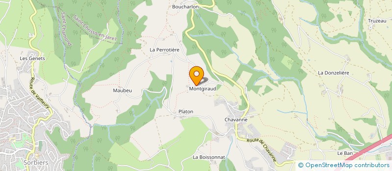 localisation de l'entreprise CUMET TRANSPORT TRAVAUX AGRICOLES à SAINT-CHAMOND