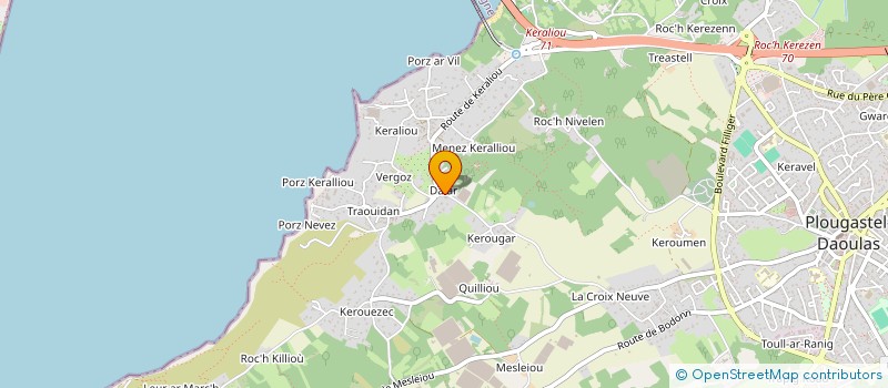 localisation de l'entreprise CUMHAL à PLOUGASTEL-DAOULAS