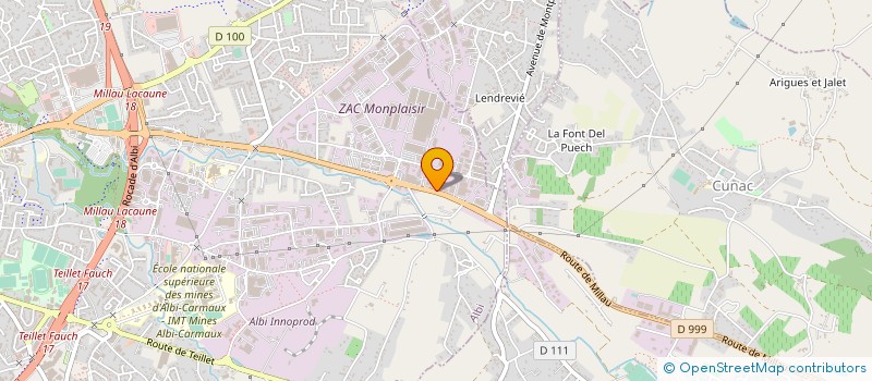 localisation de l'entreprise CUNNAC SARL à ALBI