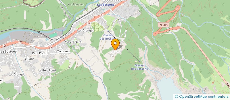 localisation de l'entreprise CUPELIN TP  CHAMONIX-MONT-BLANC