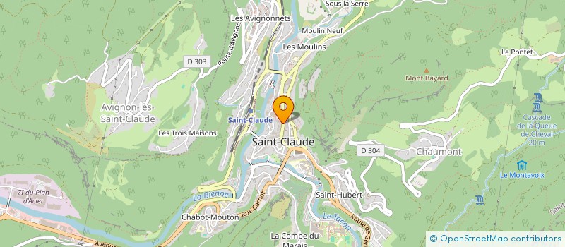 localisation de l'entreprise CUPILLARD SERVICES à SAINT-CLAUDE