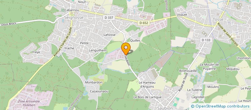localisation de l'entreprise CUPSA à SEIGNOSSE