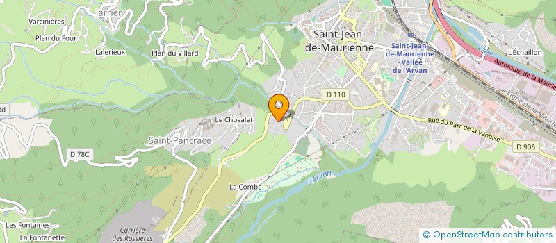 localisation de l'entreprise CŒUR DE FOURNACHE à SAINT-JEAN-DE-MAURIENNE