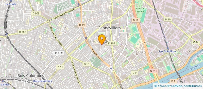 localisation de l'entreprise CŒUR DE MEMOIRE à GENNEVILLIERS