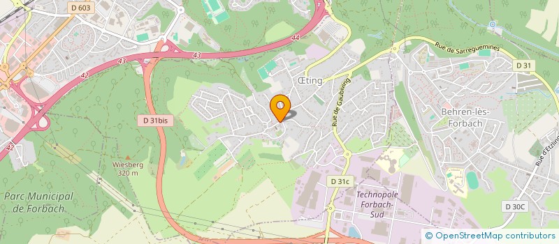 localisation de l'entreprise CURANTIS  FORBACH