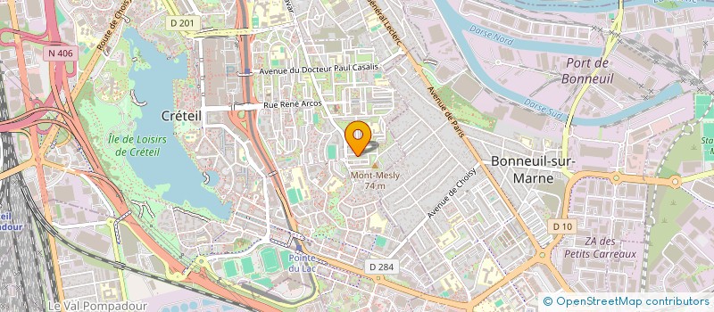 localisation de l'entreprise CUREBODY à CRETEIL