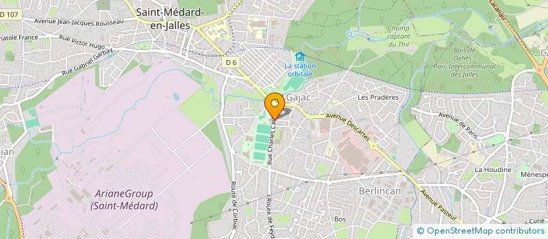 localisation de l'entreprise CURIE  SAINT-MEDARD-EN-JALLES