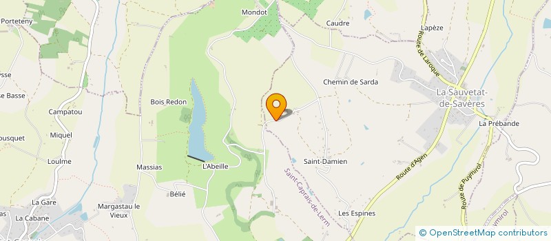 localisation de l'entreprise CURIE  LA SAUVETAT-DE-SAVERES