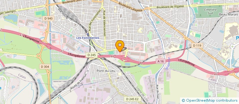 localisation de l'entreprise CURIE LAVAGE à CALAIS