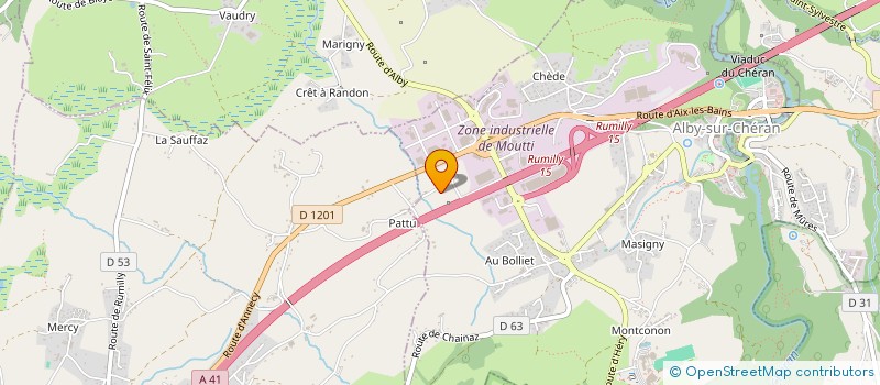 localisation de l'entreprise CURIOZ à ALBY-SUR-CHERAN
