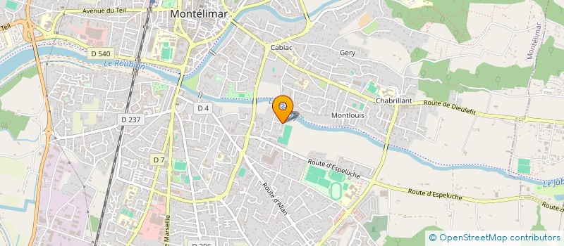 localisation de l'entreprise CURLY à MONTELIMAR