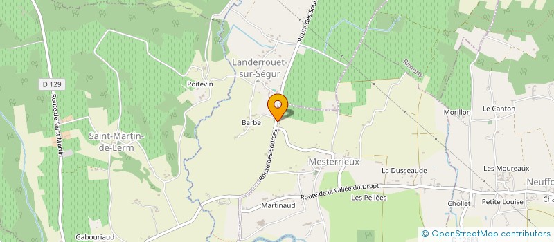localisation de l'entreprise CUROY.ESPACES.VERTS PAYSAGISTE  LANDERROUET-SUR-SEGUR