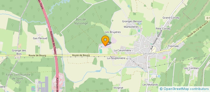 localisation de l'entreprise CURT PEINTURE à JASSERON
