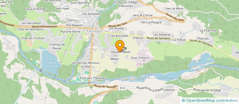 localisation de l'entreprise CURTIL 2011  TANINGES