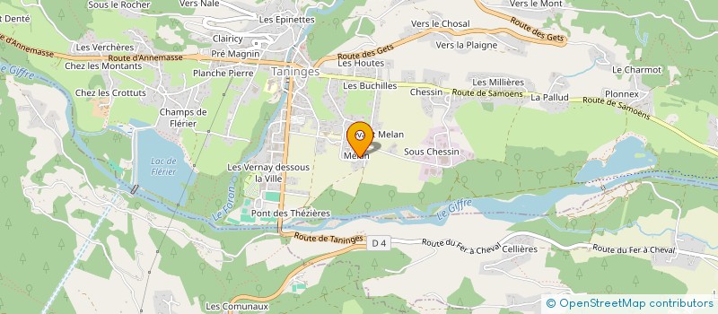 localisation de l'entreprise CURTIL FINANCES à TANINGES